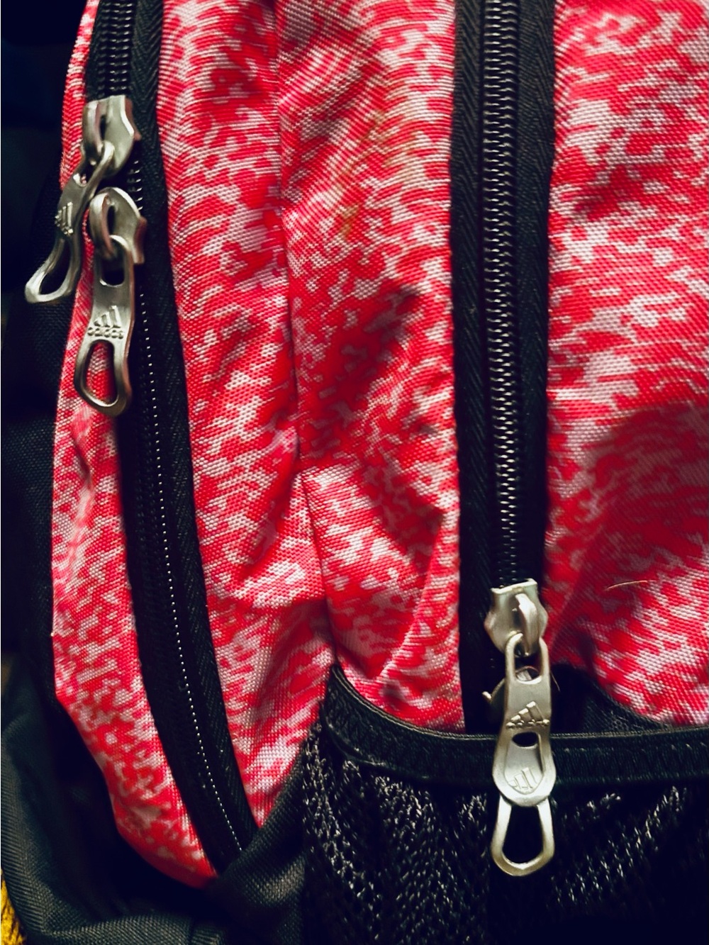adidas Orange/Pink and Black Logo Backpack-lots of storage space - Picture 6 of 6